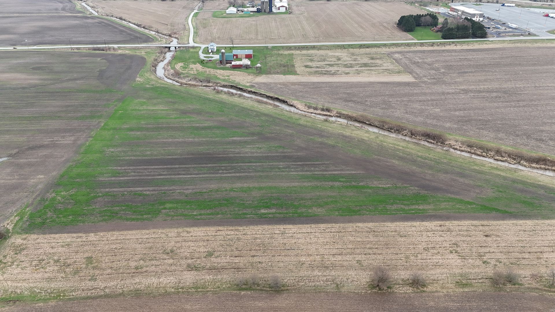 Aerial view of Rock Creek farmstead