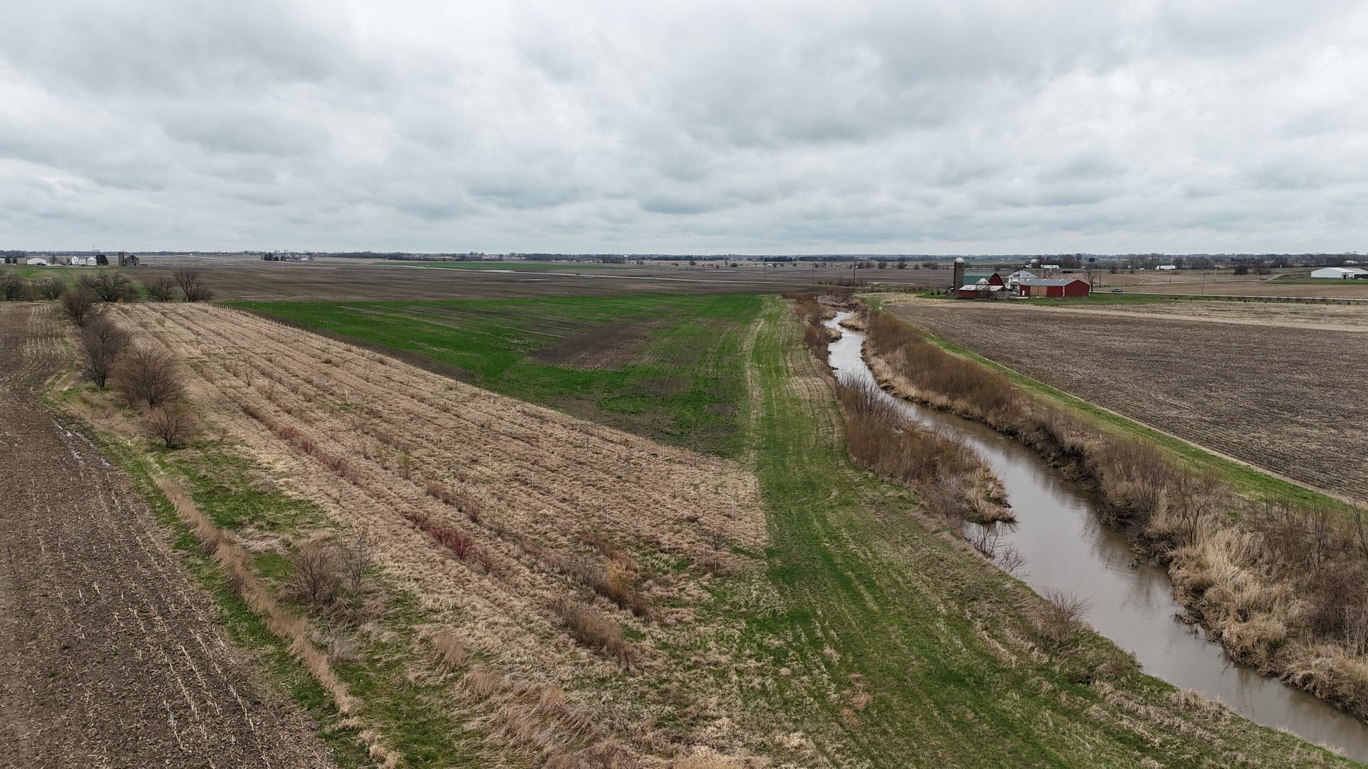 Aerial view of Rock Creek property