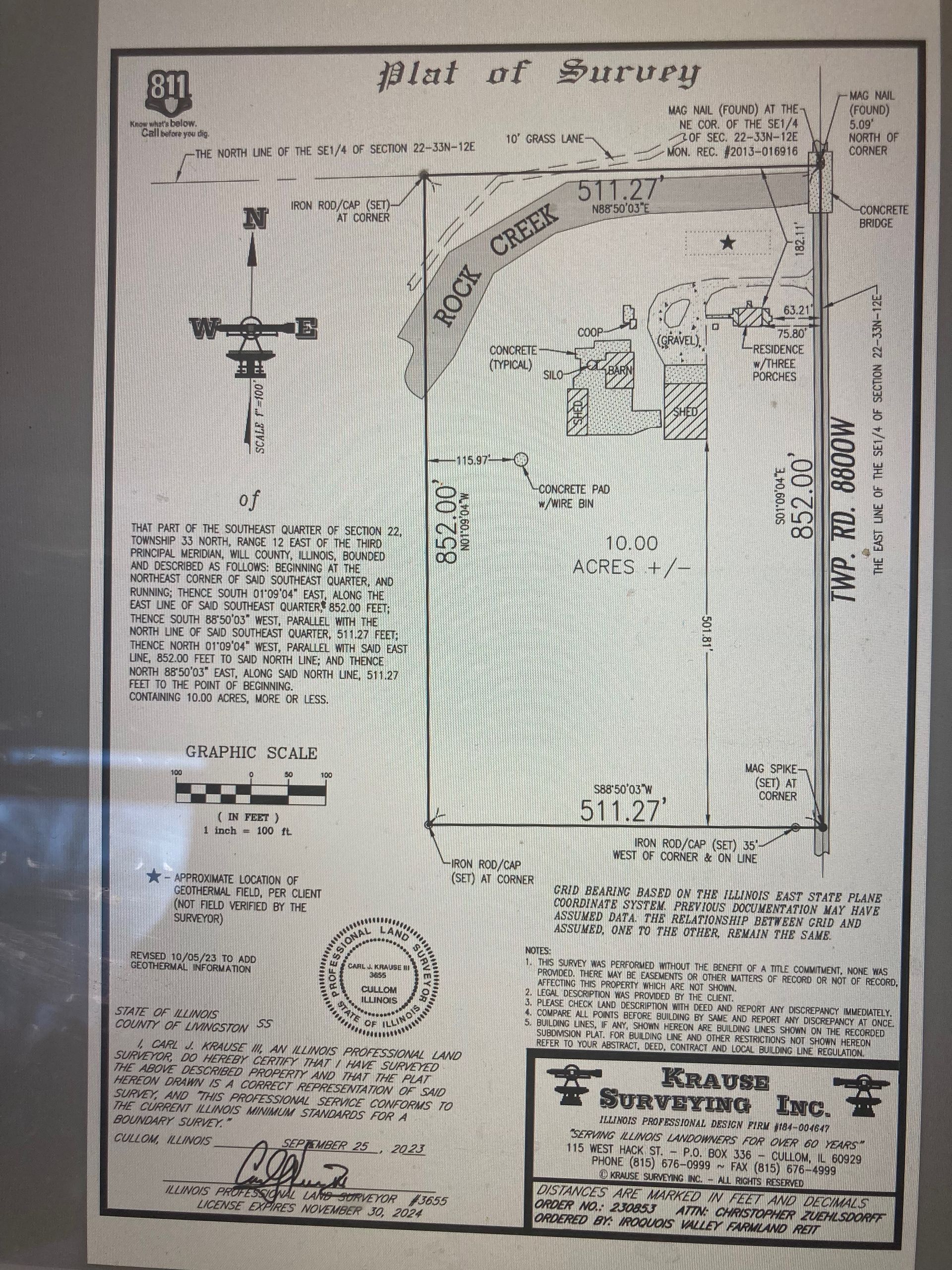 Rock Creek property survey